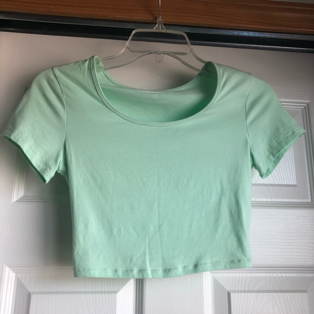 Express Brand Mint Green T Shirt Crop Top Size XS